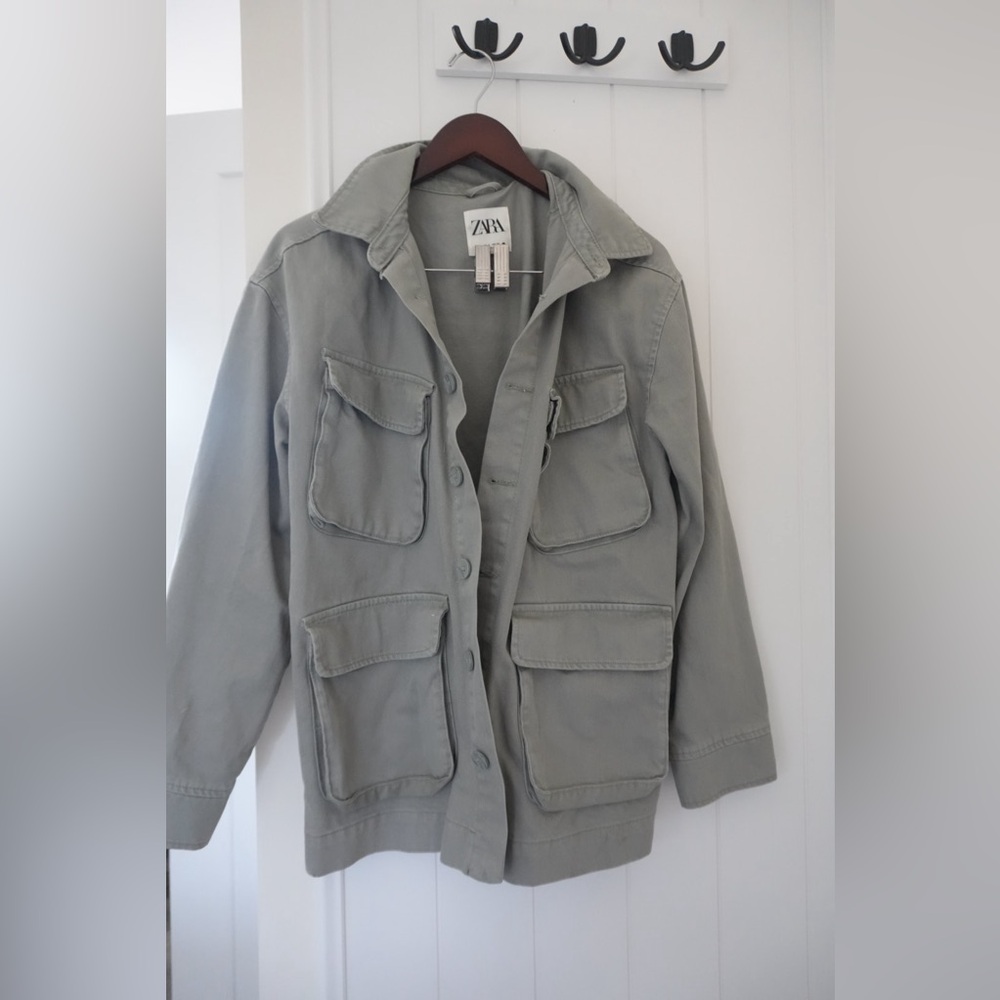 Zara Gray Utility Jacket